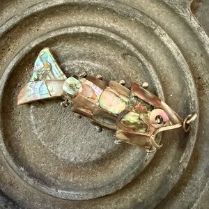 Vintage Elegant Abalone Fish Pendant